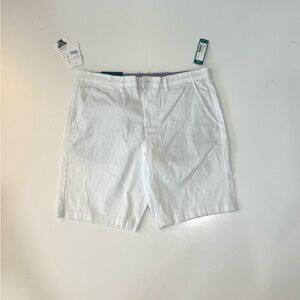 Jachs Men's Crisp White Flat Front Shorts